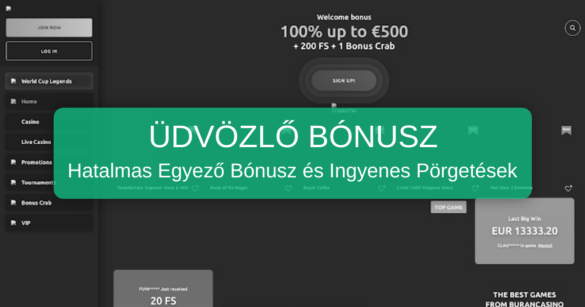 Üdvözöljük a Buran Casinóban!